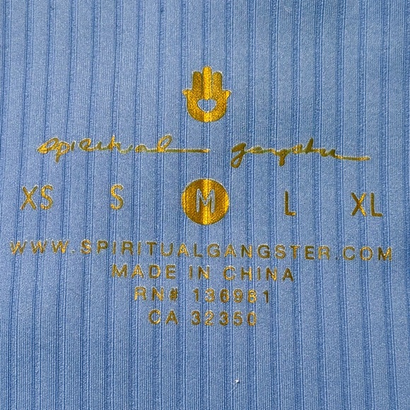 Spiritual Gangster Women's Blue Rib High-Waisted 7/8 Legging Pants M - Picture 6 of 6